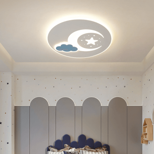 LED New Moon & Star Children Ceiling Light.