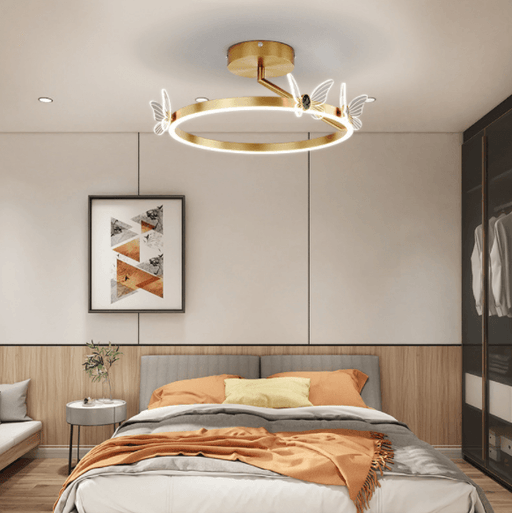 LED Butterfly & Halo Design Modern Pendant Ceiling Light.