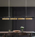 LED Brass Linear Modern Pendant Light.