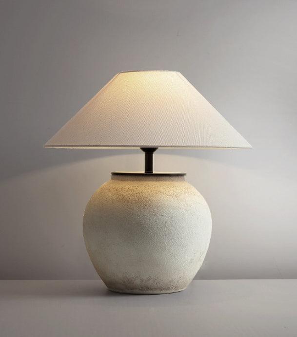 LED Handmade Ceramic Cloth Table Lamp.