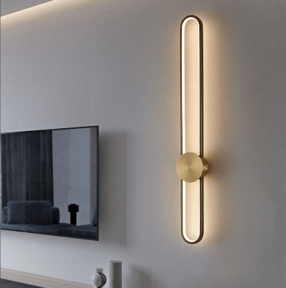 LED Modern Brass Simple Bedside Wall Light.