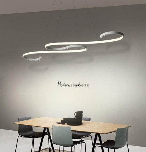 LED Modern Simplicity S Design Aluminum Pendant Light.