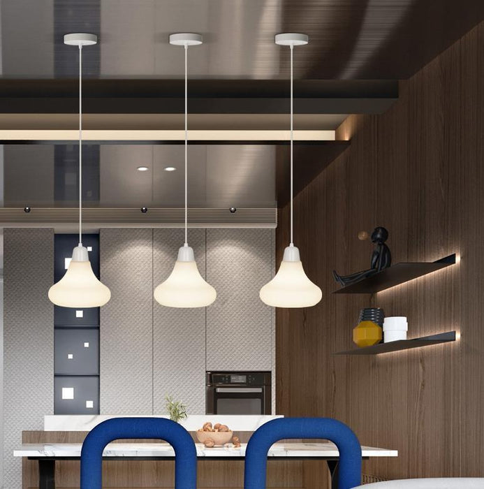 LED Multi-Design Milky White Pendant Light.