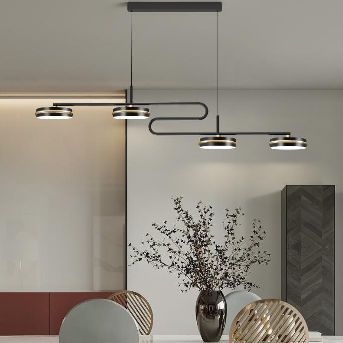 LED S-Shape Modern Linear Pendant Light.