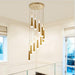 LED Rain Drop Long Chandelier for Living Room Staircase.