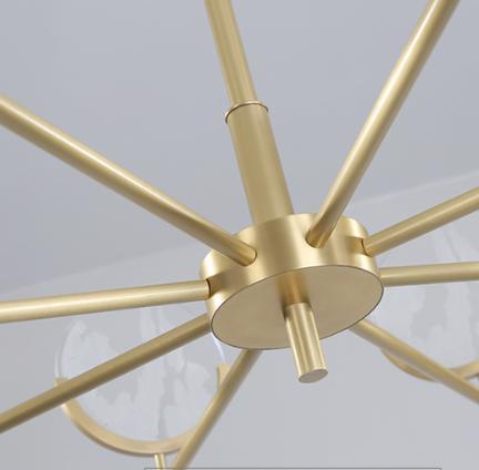 LED Chinese Style Brass Pendant Light.