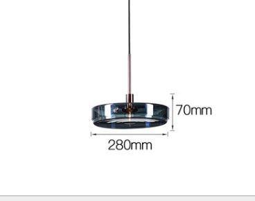 LED Round Tinted Glass Pendant.