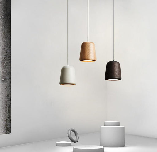 LED Mini Modern Wood Pendant Light.