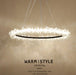 LED Modern Crystal Halo Pendant Light.