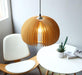 LED Wood Pumpkin Pendant Light.