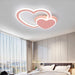 LED Double Heart Ceiling Light.