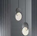 LED Twin Discs Modern Pendant Light.