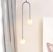 LED Double Glass Pendant Light.