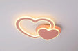 LED Double Heart Ceiling Light.