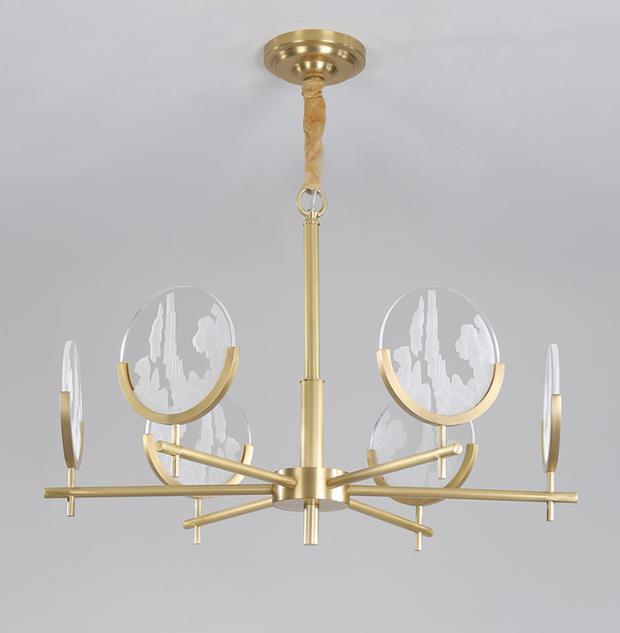 LED Chinese Style Brass Pendant Light.