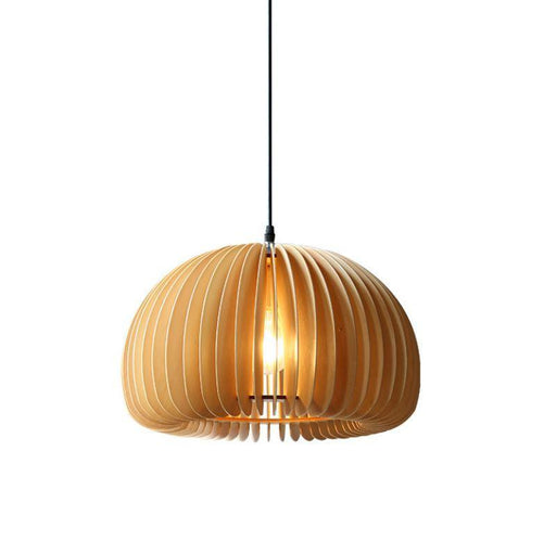 LED Wood Pumpkin Pendant Light.