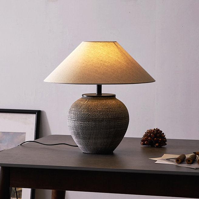 LED Japanese Retro Style Ceramic Table Lamp.