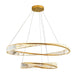 LED Luxury Style Crystal Halo Pendant Light.