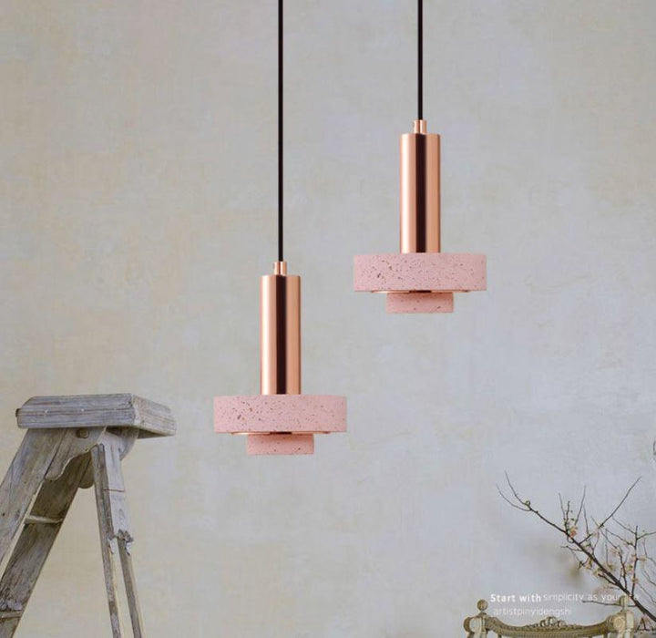 LED GU10 Stone Metal Pendant.