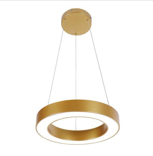 LED Gold Round Pendant Light.