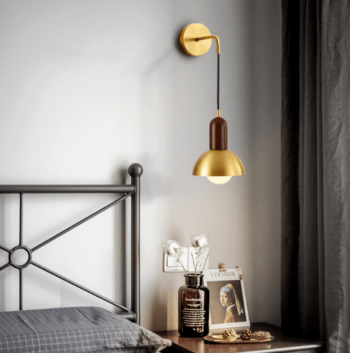 LED Modern Brass Bedside Wall Lamp.