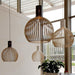 LED Wood Bird Cage Pendant Light.