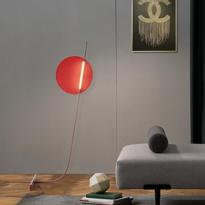 LED Red Arc Creative Floor Lamp.