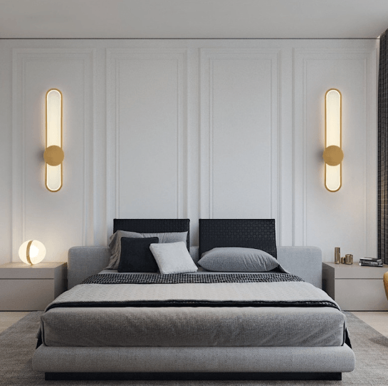 LED Modern Brass Simple Bedside Wall Light - DWHOME