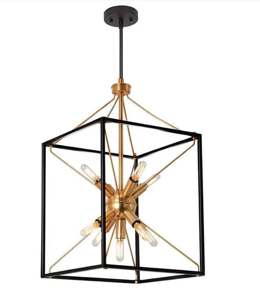 LED Cubic Frame Modern Pendant Light.