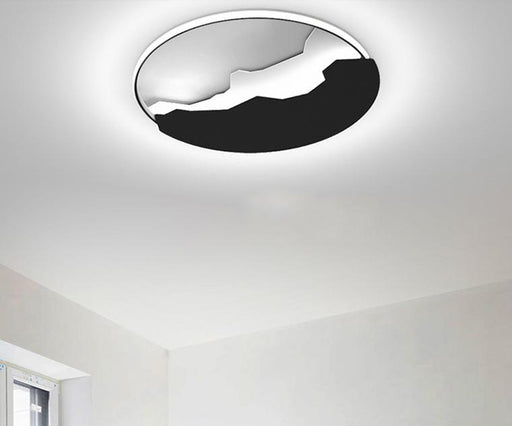 LED Post-modern B & W Ceiling Light.