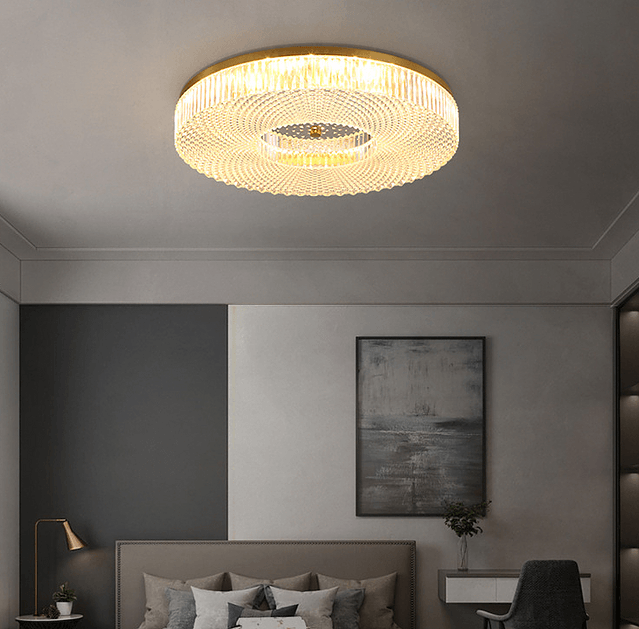 LED American Style Brass Modern Ceiling Light.