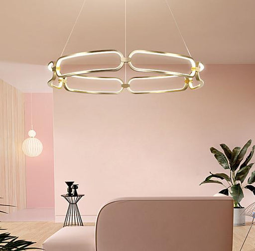 LED Ring Metal Pendant Light.