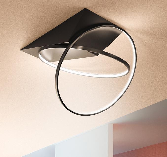 LED Modern TWINS-HALO Ceiling Light - DWHOME