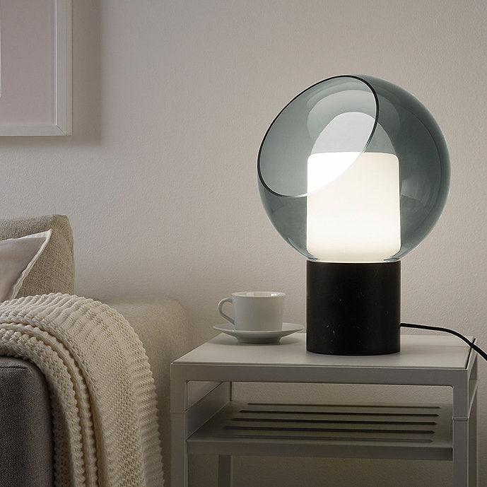 LED Modern Simple Glass Cover Marble Body Table Lamp.