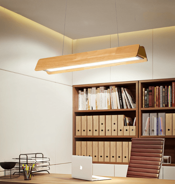 LED Modern Wood Office Pendant/Ceiling Light.