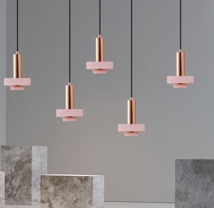 LED GU10 Stone Metal Pendant.