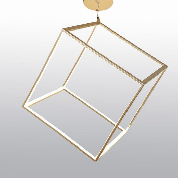 LED Cubic Frame Modern Pendant Light.