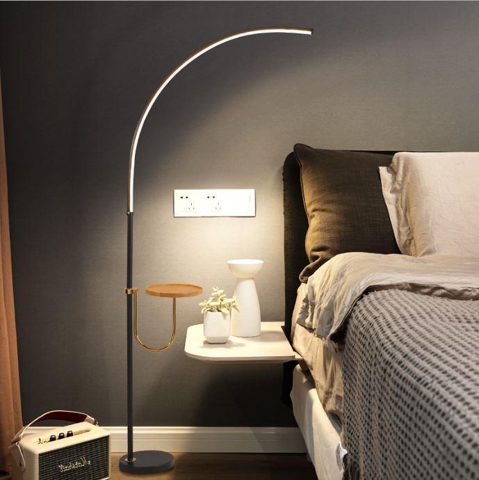 LED Curve Standing Lamp with Tea Table.