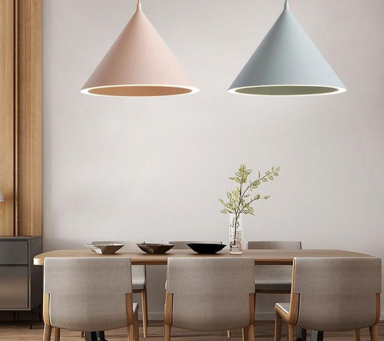 Macaron Colour Modern Aluminium Pendant Light.