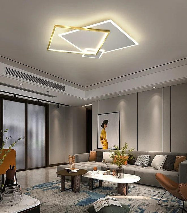 LED Geometry Square Ceiling Light.