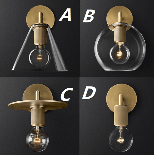 LED Simple Modern Brass Color Wall Light.