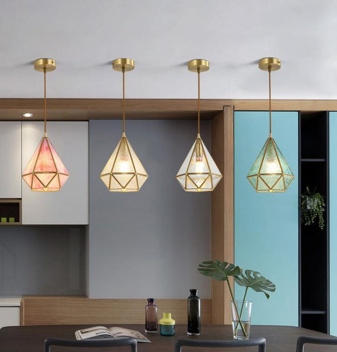 LED Multi-Design Creative Glass Pendant Light.