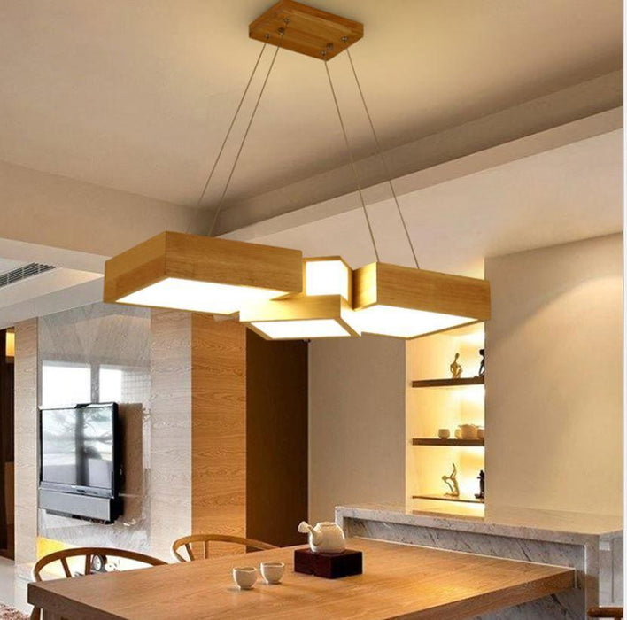 LED Wood Pendant Light.