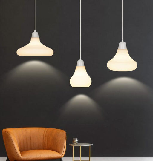 LED Multi-Design Milky White Pendant Light.