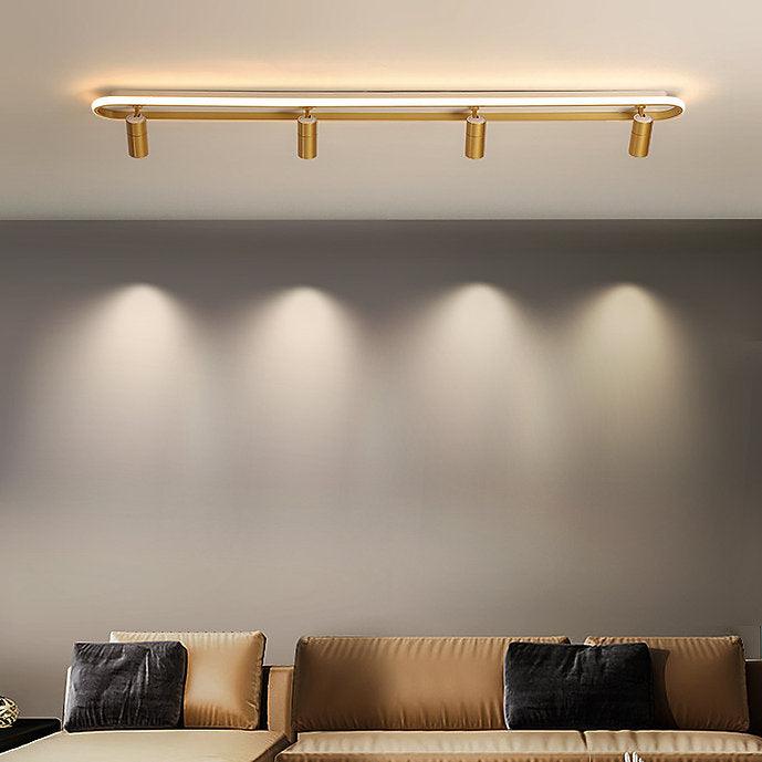 LED Golden Modern Ceiling Mounted Track Light Set - DWHOME