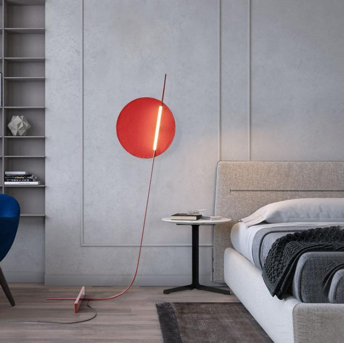 LED Red Arc Creative Floor Lamp.