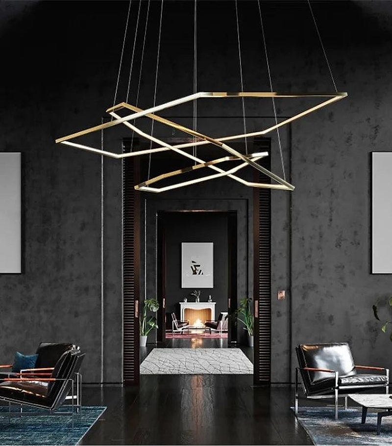 LED Simple Multi-layer Post-modern Decorative Pendant Light-DWHOME