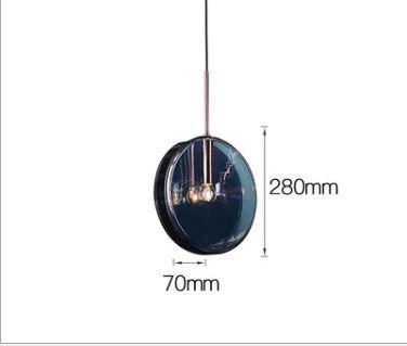 LED Round Tinted Glass Pendant.