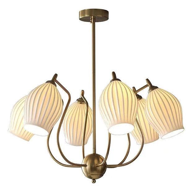 LED French Style Ceramics Retro Pendant Light - DWHOME