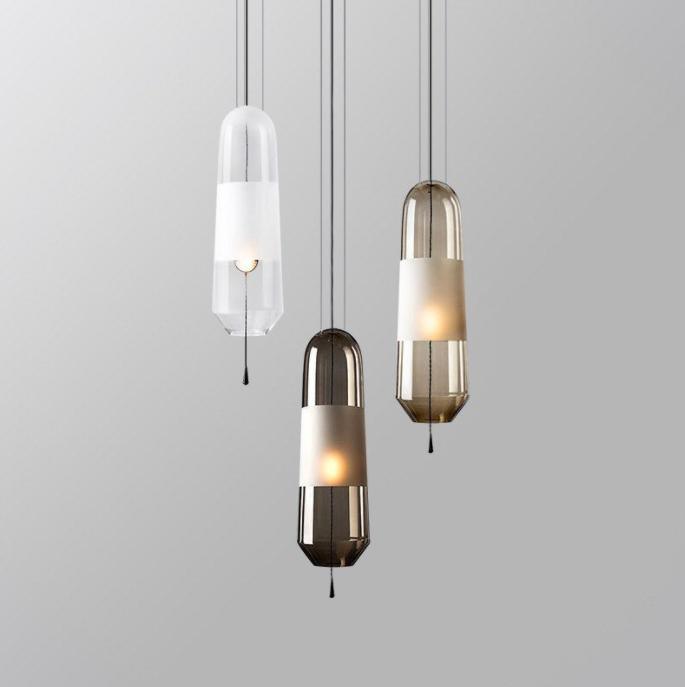 LED Modern Mini Glass Pendant Light.